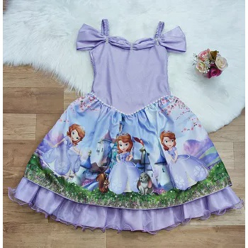 Vestido infantil princesa sofia tema aniversario 1 ao em Promoção na  Americanas