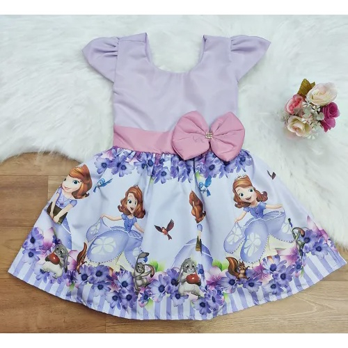 Vestido Infantil Temáticos da Gigi Princesa Sofia