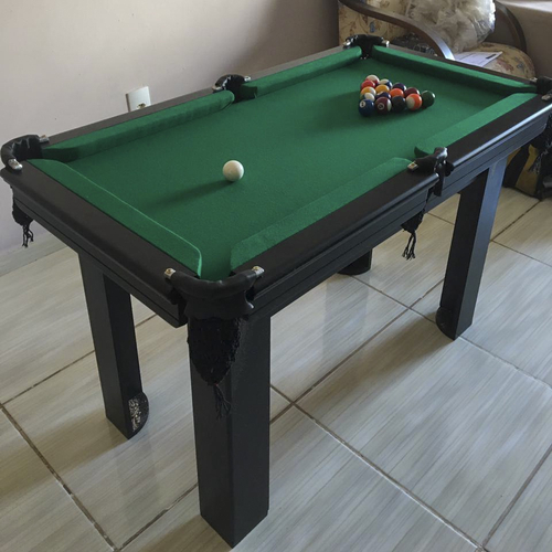 Mesa Sinuca Bilhar Snooker 1,87 X 1,08 Vinho C/ Acessorios