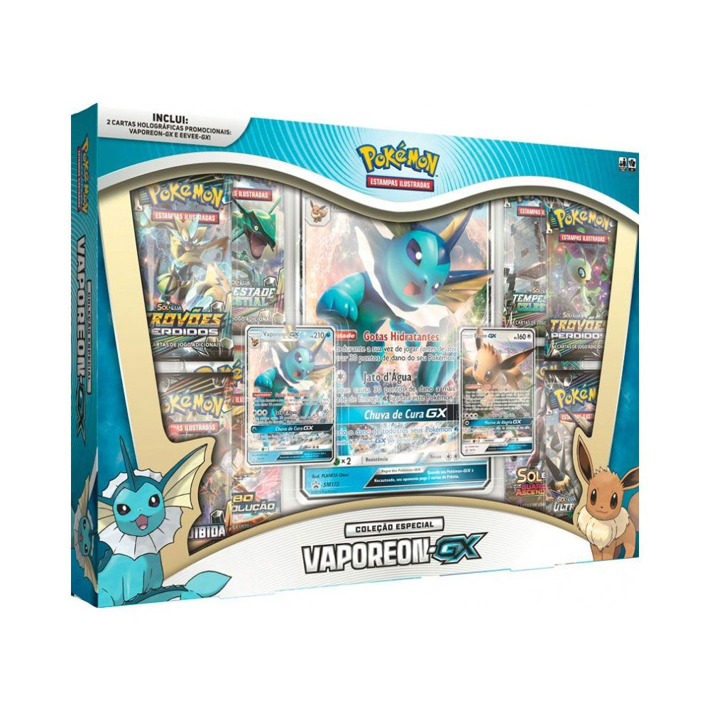 Box Pokémon - Evoluções Eevee-gx - Vaporeon-gx - Copag em Promoção na  Americanas