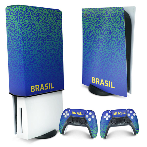 Capa Anti Poeira e Skin PS5 - Brasil no Shoptime