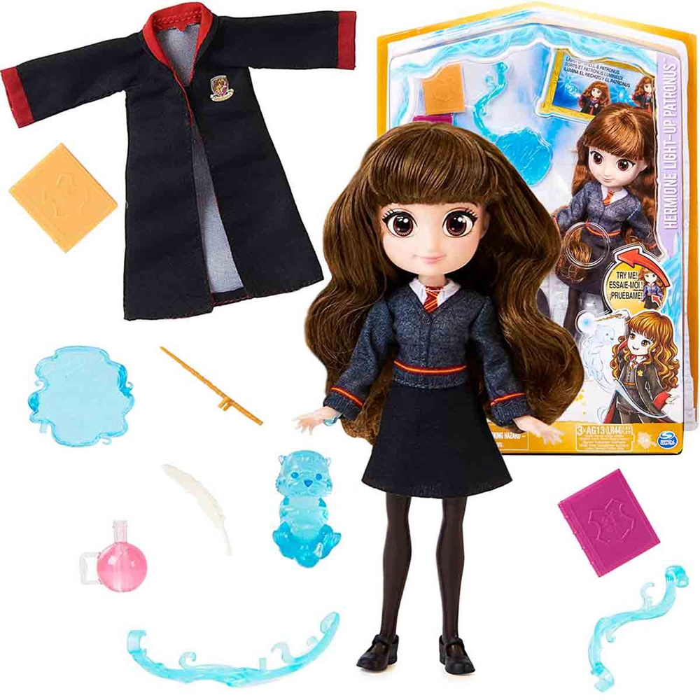 Boneca Hermione com Patrono e Luz - Harry Potter