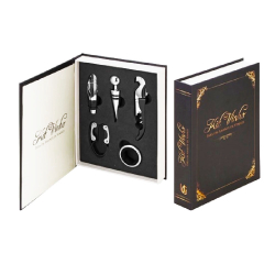 Kit Vinho Abridor Dosador Saca Rolhas Tampa Livro 05 Peças é boa?