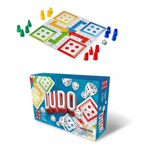 Jogo Ludo Game Educativo Com 18 Peças Infantil - Feira Da Madrugada SP