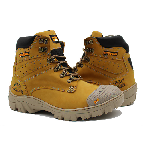 Bota coturno masculina caterpillar em couro palmilha gel em Promoção na  Americanas