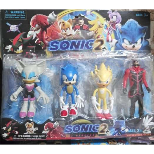 Kit Bonecos Personagens Sonic + Shadow Brinquedo Infantil - Pronta Entrega  !!!