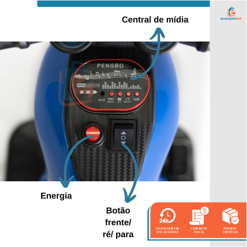 Mini Moto Infantil Elétrica 3 Rodas Com Pedal Triciclo Passeio 6V A Bateria  Recarregável Até 20 kg Bivolt Motoca Scooter Motocicleta Som e luzes Branca  Dia das Crianças - Baby Style na Americanas Empresas