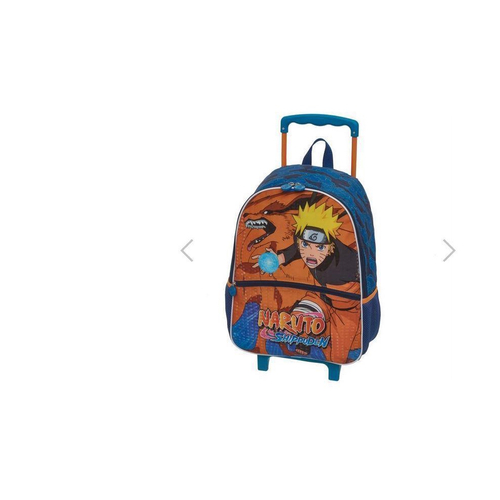 Kit Mochila Escolar Boruto Naruto Infantil de Carrinho Rodinhas