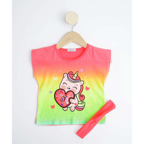 Camiseta Raglan Infantil Unicórnio Desenho