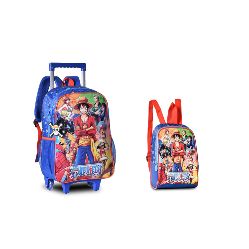 Mochila Infantil De Rodinhas Anime One Piece Luffy Pirata