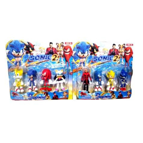 Kit brinquedos sonic com 8 personagens. no Shoptime