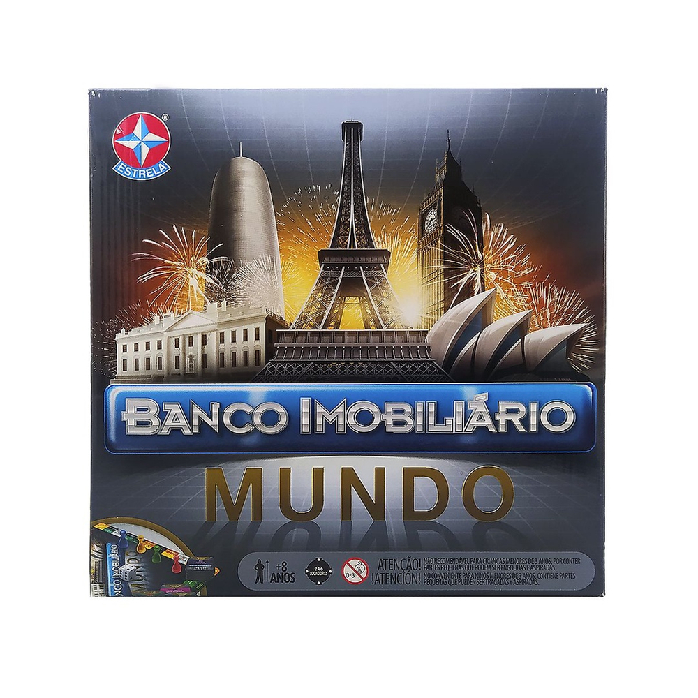 JOGO DE TABULEIRO BANCO IMOBILIARIO MUNDO ORIGINAL ESTRELA