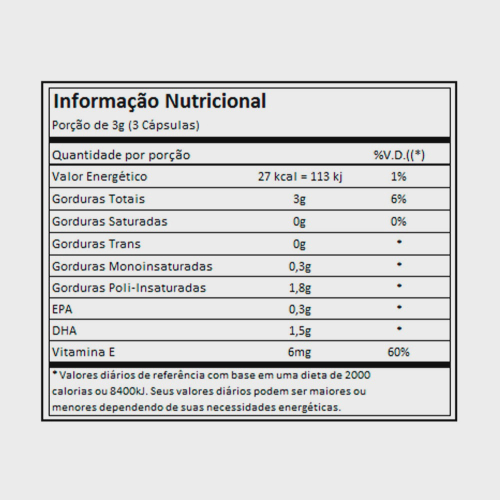 Ômega 3 dha tg Ultraconcentrado 60 capsulas 1000mg Essential Nutrition