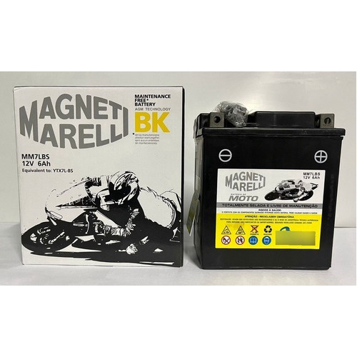 Bateria De Moto V Ah Magneti Marelli Cbr Cbr R Cbx Twister Cg Sport Taitan Esd Titan