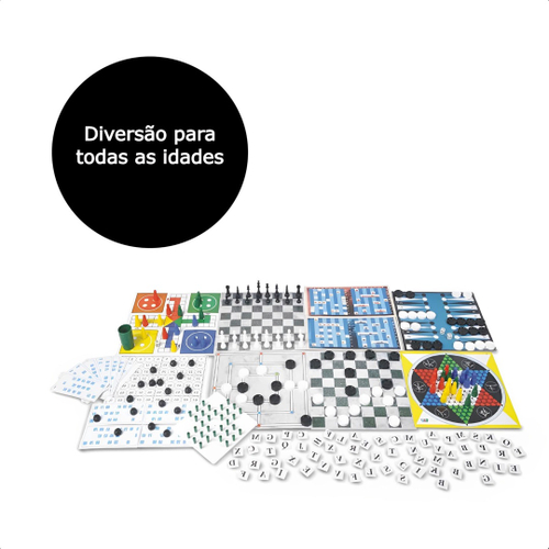 Kit 10 Jogos Clássicos Reunidos Xadrez Damas Ludo Batalha Naval