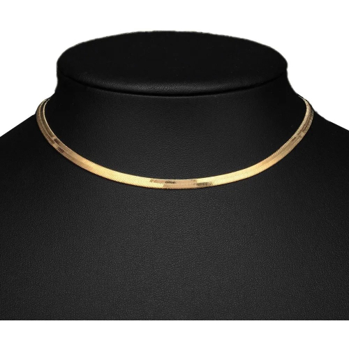 Colar Feminino Gargantilha Choker Laminada Folheado A Ouro 18k