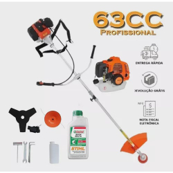 Roçadeira A Gasolina 63cc + Óleo Stihl 2 Tempos 500ml-8017h Menor preço em Roçadeira A Gasolina 63cc + Óleo Stihl 2 Tempos 500ml-8017h