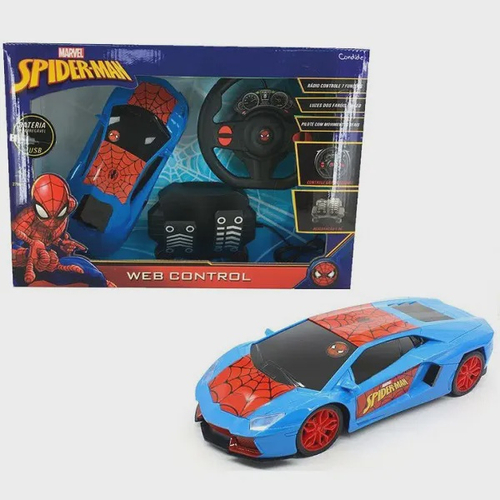 Carro Controle Remoto Web Charge Homem-Aranha - Candide - DiverMais