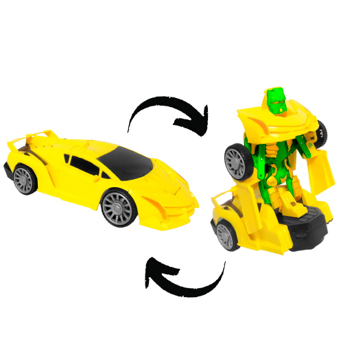 Carro Carrinho Controle Remoto Brinquedo Infantil Vira Robo