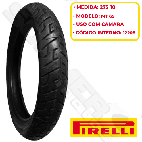 Par Pneu Cbx 200 Strada 100/90-18 + 275-18 Mt65 Pirelli