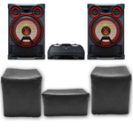 Kit 3 Capas Pra Mini System LG Xboom Ck43 Impermeavel Preta Uv