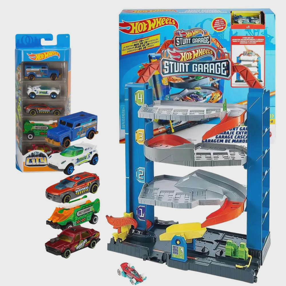 Pista Hot Wheels City Stunt Garage Mattel - Gnl70