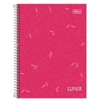 Caderno Colegial Espiral Capa Dura Lunix 10 Matérias 160 Folhas Preto Tilibra