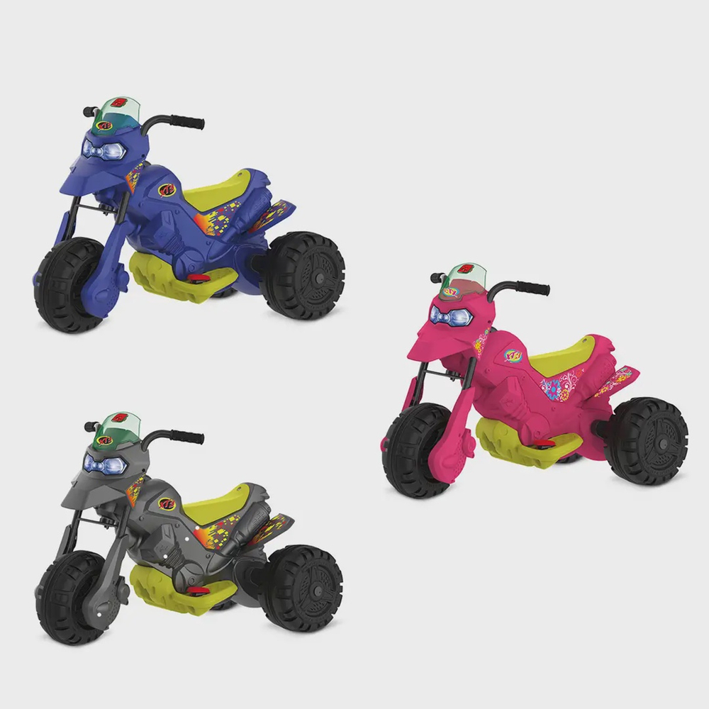 MOTO ELETRICA XT3 6V DUAS MARCHAS AZUL BANDEIRANTE 2700