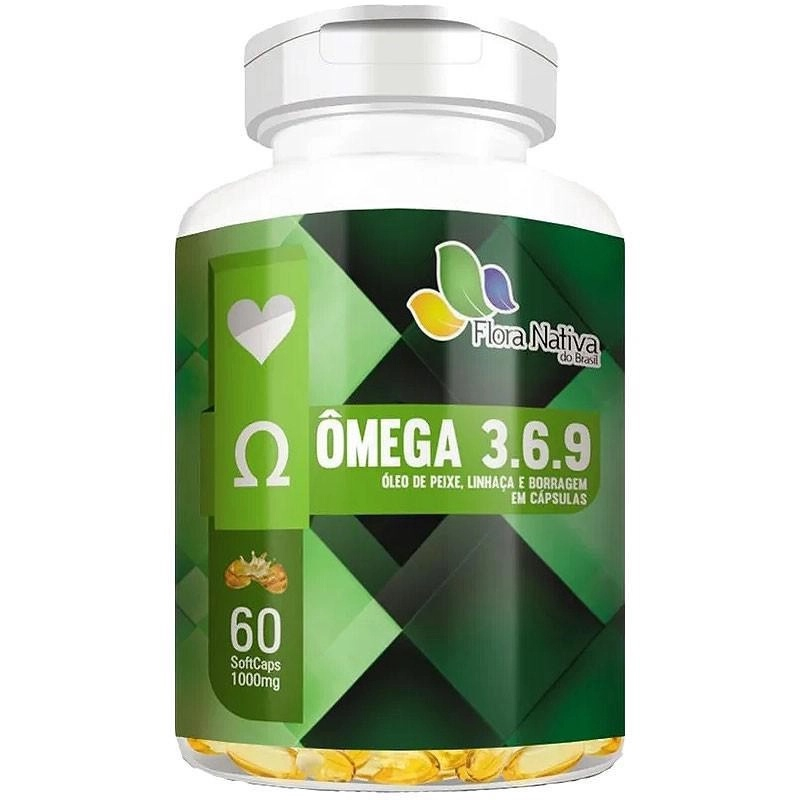 Ômega 3-6-9 60 Cápsulas de 1000mg - Flora Nativa no Shoptime