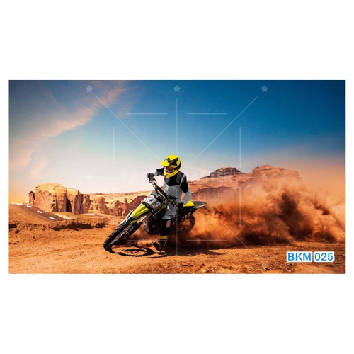 Papel De Parede 3D Moto Cross Trilha Terra Mx 3,5M Bkm25 em