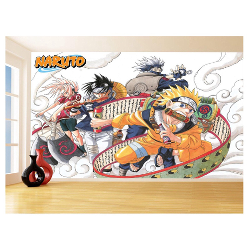 Papel De Parede Anime Naruto Mangá Desenho Art Lavável