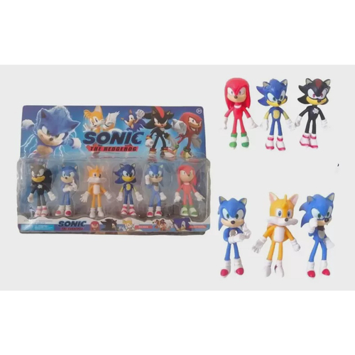 Kit brinquedos sonic com 8 personagens. no Shoptime