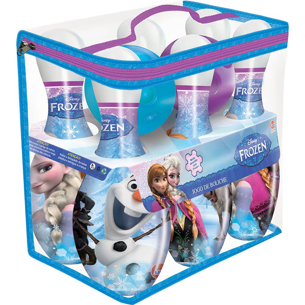 Brinquedo Infantil Jogo De Boliche Frozen 2 Lider - Papellotti