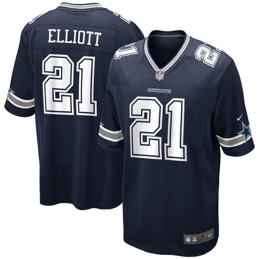 Nfl Football Jersey dallas cowboys ezekiel elliott azul em Promo o