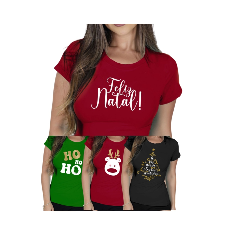 Camiseta ho ho ho feliz natal