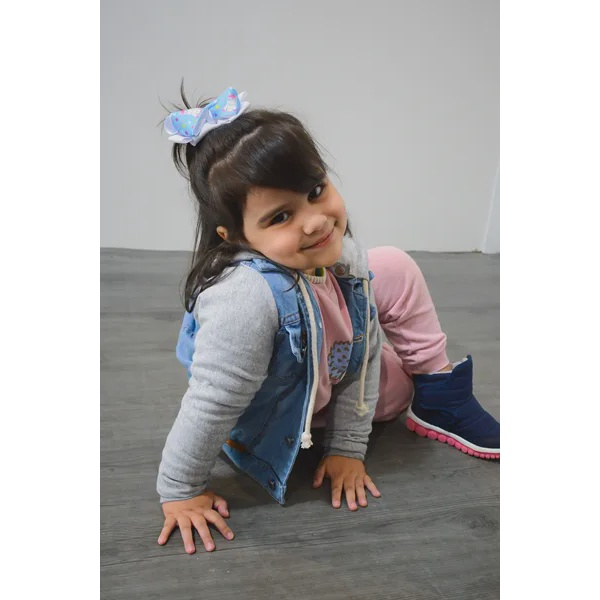 Jaqueta jeans infantil com manga hot sale de moletom