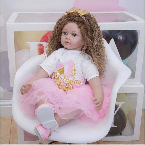 Bebe Reborn Princesa 60 Cm - Boneca Reborn - LUMEN IMPORTADOS