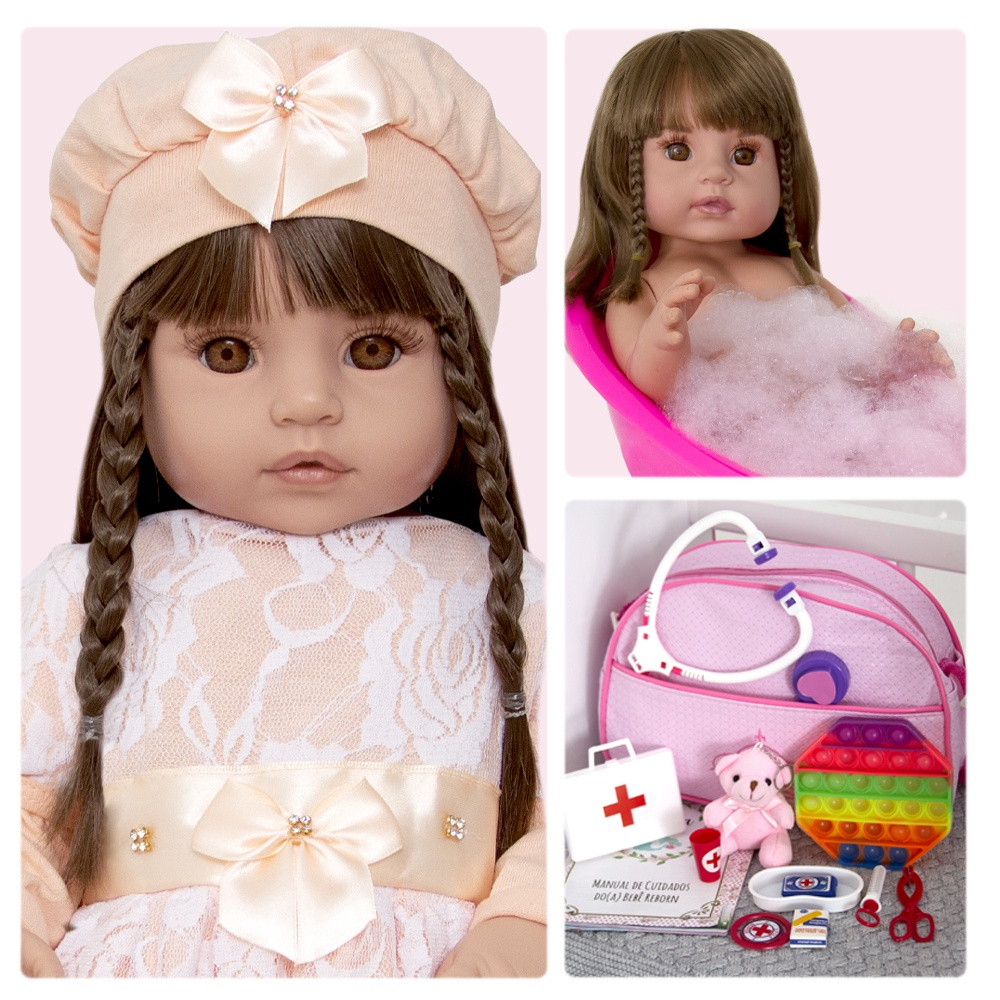 Bebe Reborn Menina Fada Madrinha Real Boneca Silicone Presente