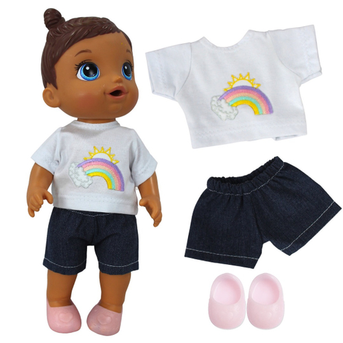 Kit roupa boneca para baby alive - fantasia princesa - casinha 4