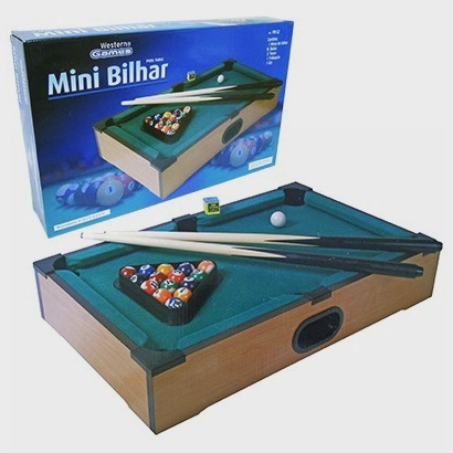 Jogo Mini Bilhar Sinuca Snooker em Madeira