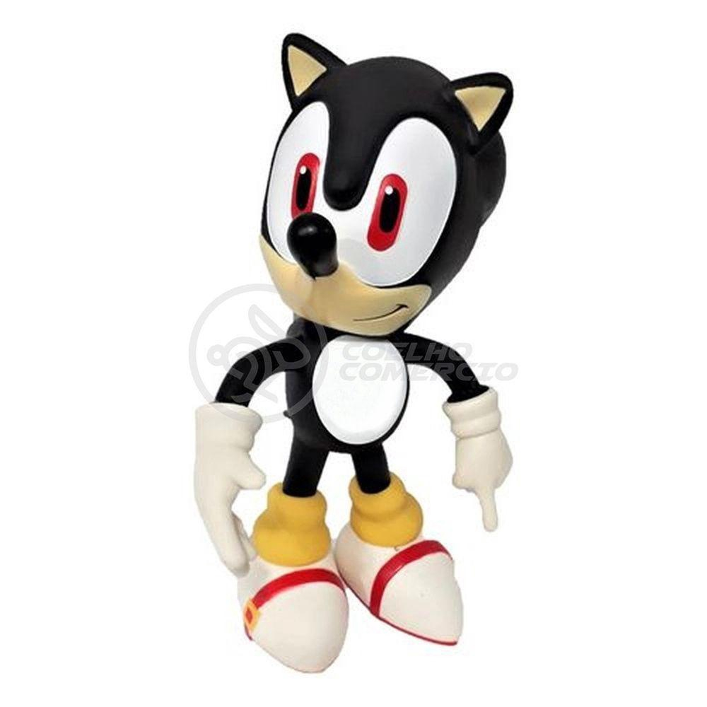 Boneco Action Figure Sonic Preto Articulado 23cm - WebContinental