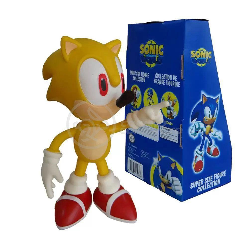 Boneco Action Figure Super Sonic 23cm Sonic - Casa & Vídeo