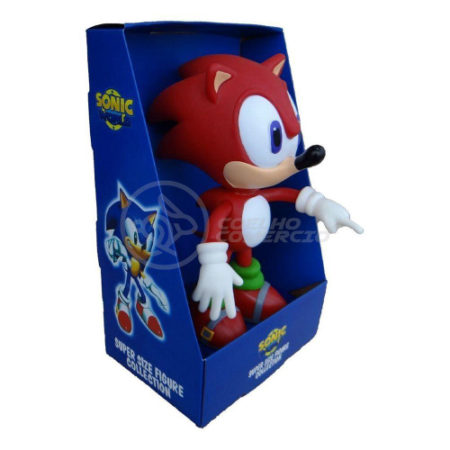 Boneco Sonic Red Vermelho Grande Super Size 23Cm - Sonic