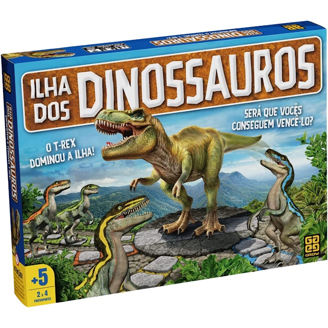 Jogo De Tabuleiro Ilha Dos Dinossauros 4274 Grow em Promoção na Americanas