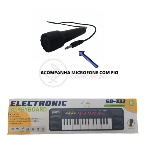 Teclado Infantil Musical 32 Teclas Keys Com Microfone Piano em Promoção na  Americanas