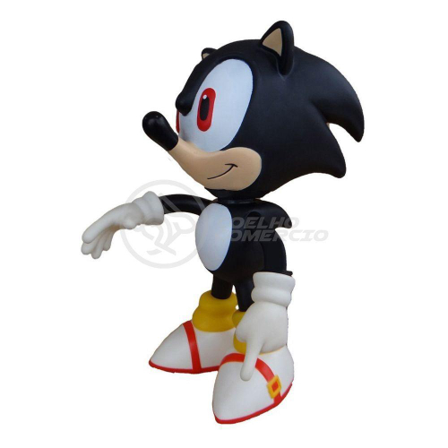 Boneco Sonic Preto Grande Super Size 23Cm - Sonic em Promoção na