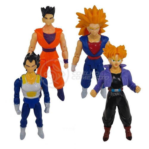 Kit Conjunto 4 Bonecos Sayajins Trunks Dragonball Super 15Cm em Promoção na  Americanas