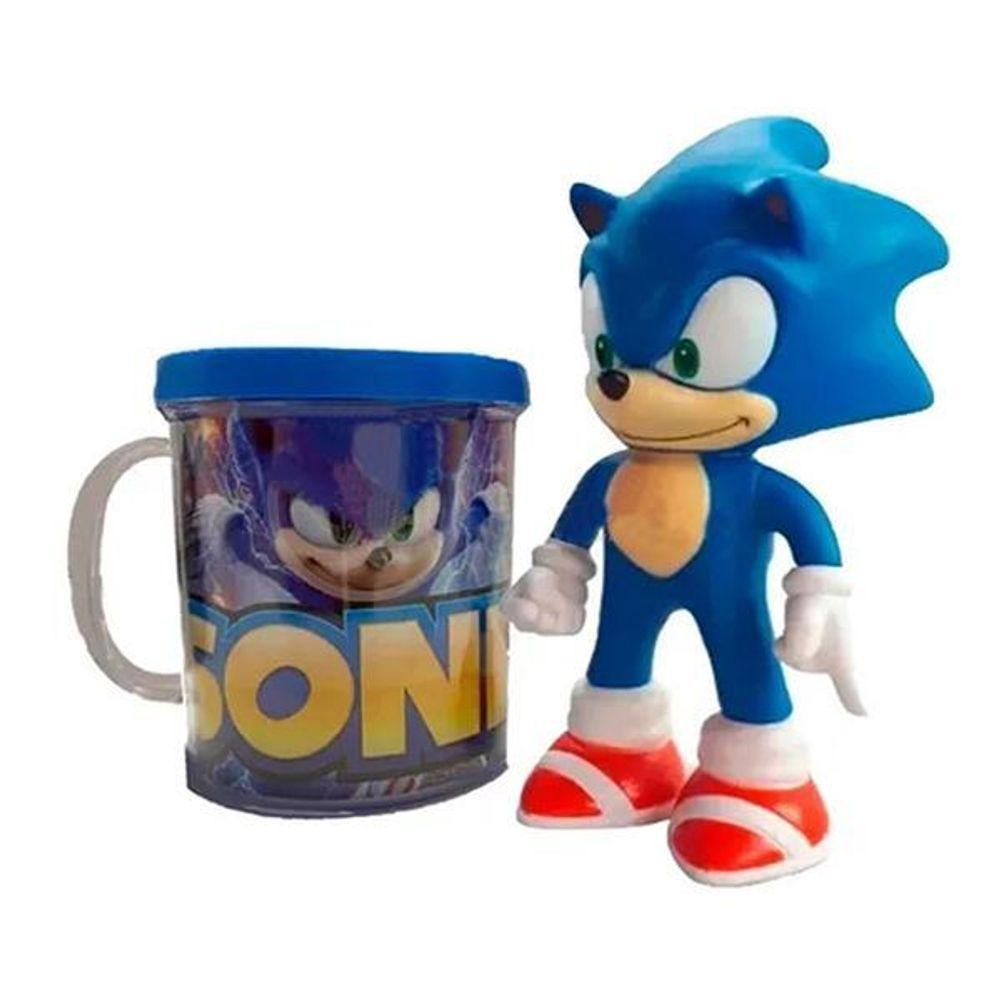 Boneco Sonic Azul Clássico 30cm Action Figure Articulado