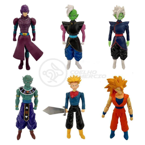 Kit Conjunto 4 Bonecos Sayajins Trunks Dragonball Super 15Cm em Promoção na  Americanas