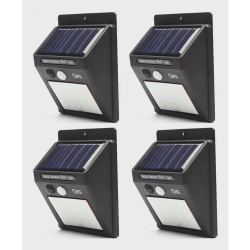 Arandela Kit 4 Luminária Solar Parede 20 Led Sensor Movimento Externa Menor preço em Arandela Kit 4 Luminária Solar Parede 20 Led Sensor Movimento Externa